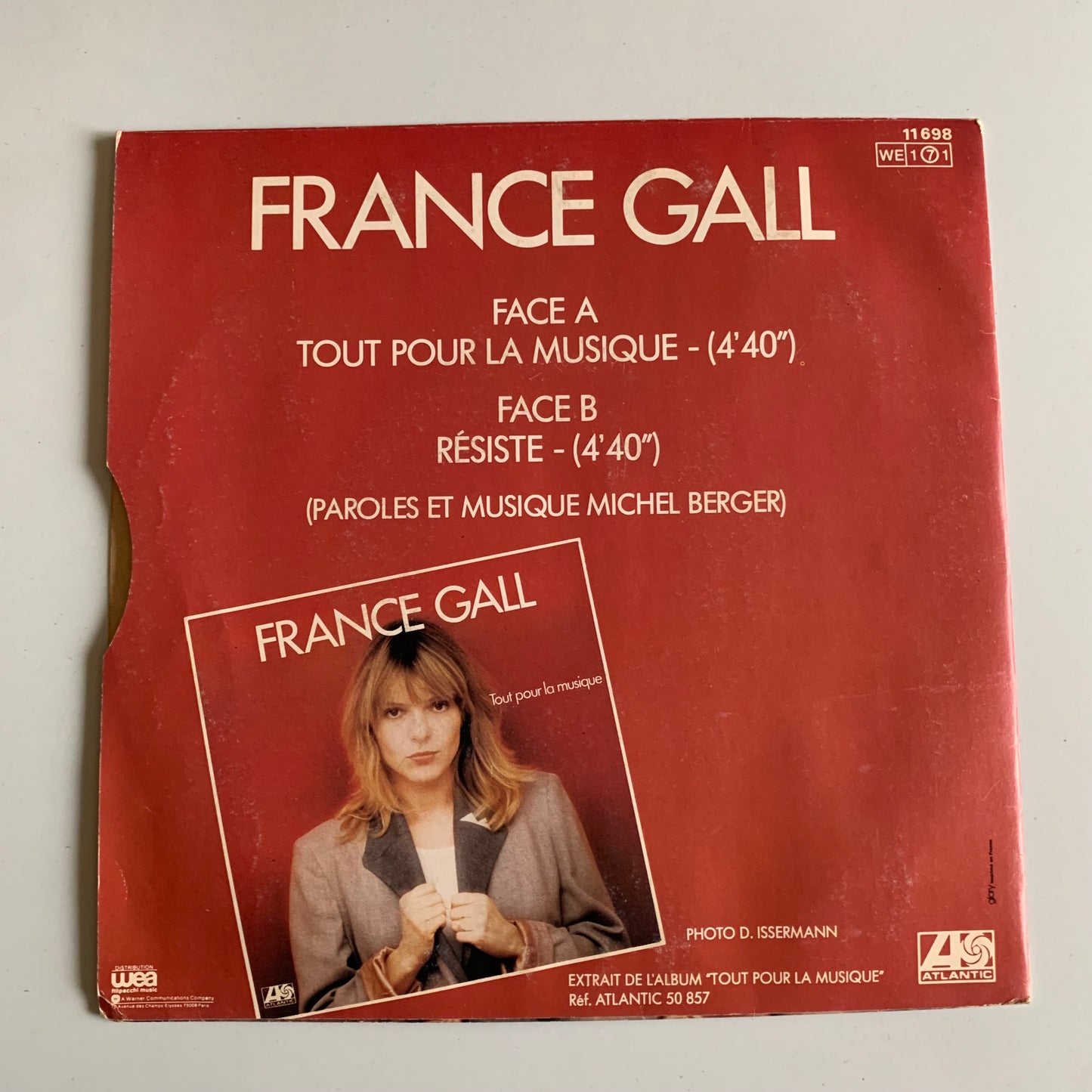 France Gall - Tout Pour La Musique / Résiste - Single 1981 Occasion