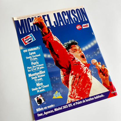 Affiche Originale Concert Michael Jackson 1988 - Page de Magazine 30x23cm