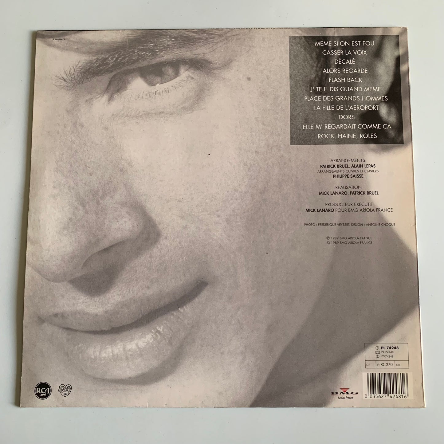 Patrick Bruel - Alors Regarde - LP 1989 Occasion