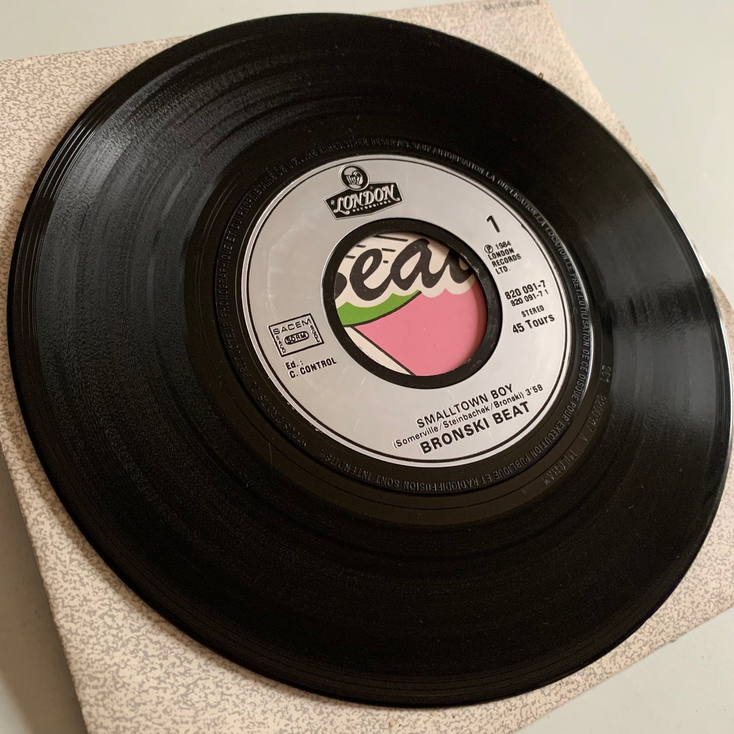 Bronski Beat - Smalltown Boy - Single 1984 Occasion