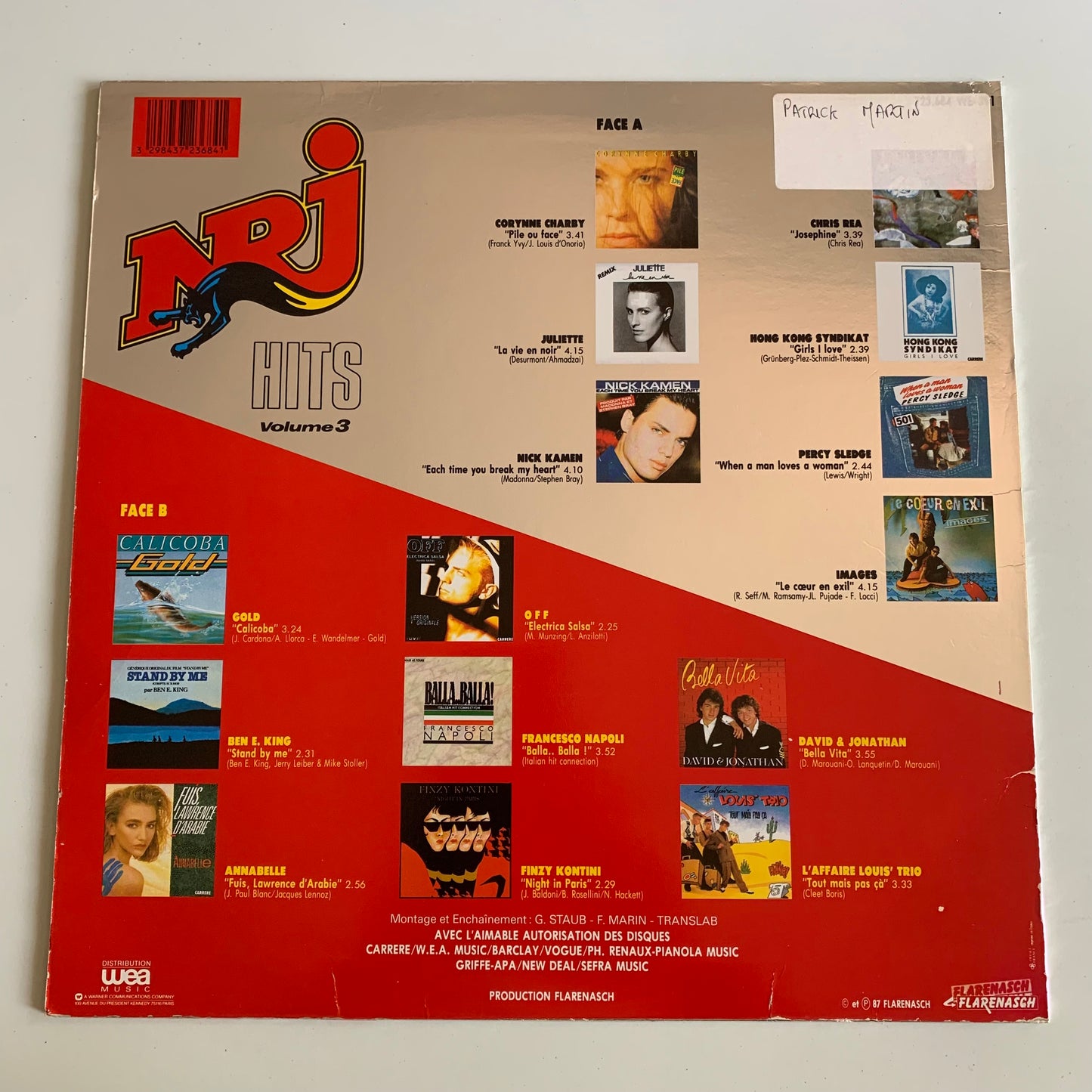 Variétés Compilation - NRJ Hits - Volume 3 - LP 1987 Occasion