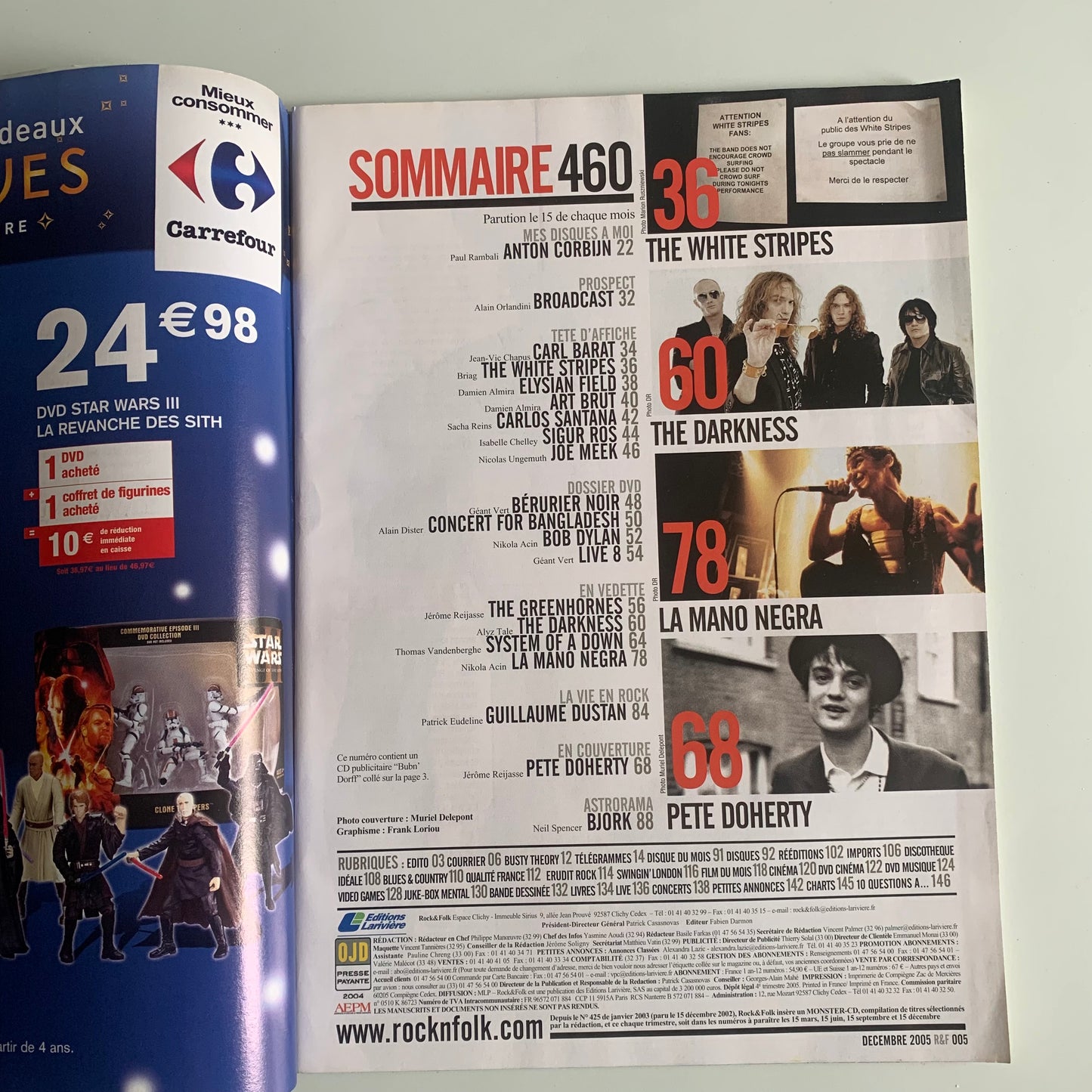 Magazine Rock & Folk - Nº460 Décembre 2005