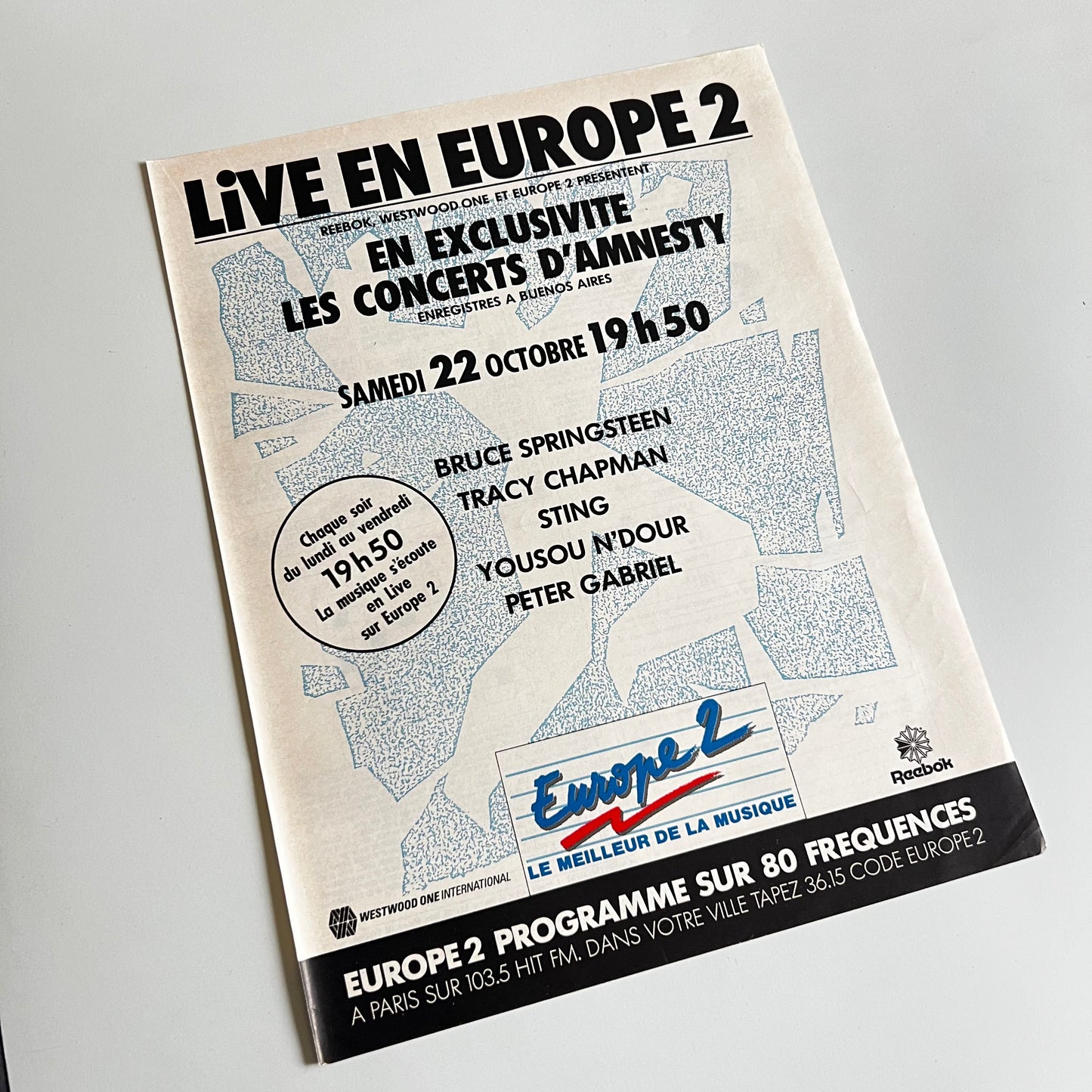 Affiche Originale Live En Europe 2 - Page de Magazine 30x23cm