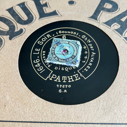 Disque Pathé - Le Soir / La Charité - 25cm