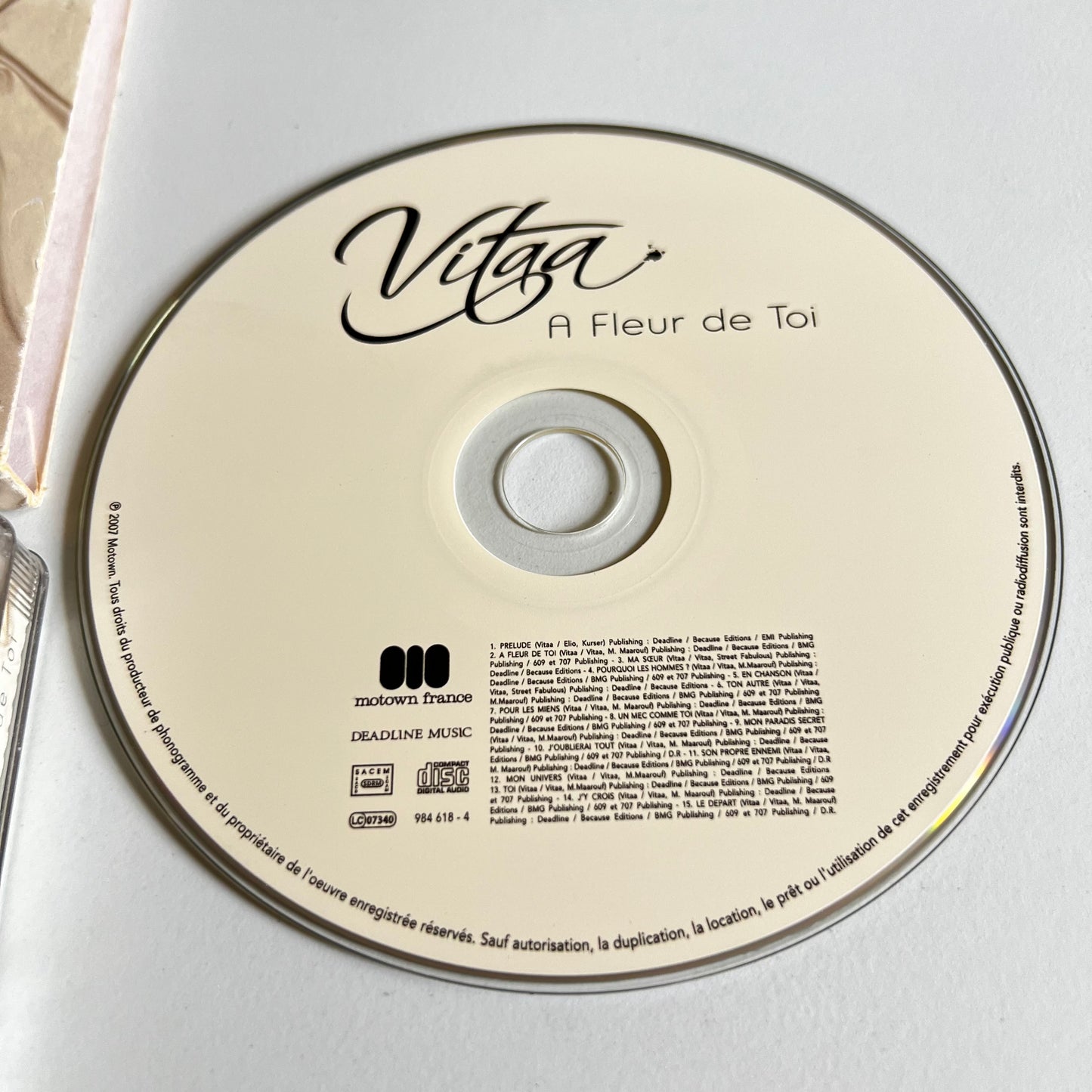 CD - Vitaa - À Fleur De Toi - 2007