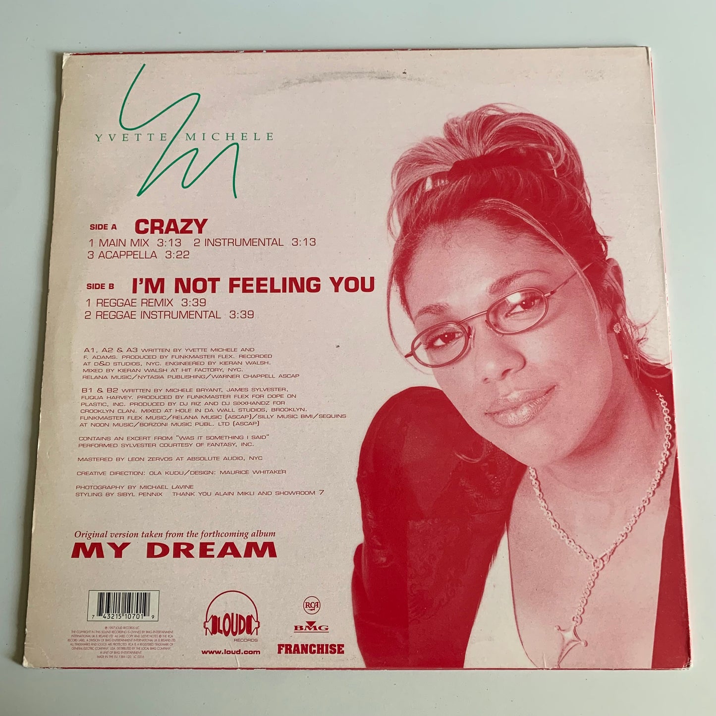 Yvette Michele - Crazy - 12” Single 1997 Occasion