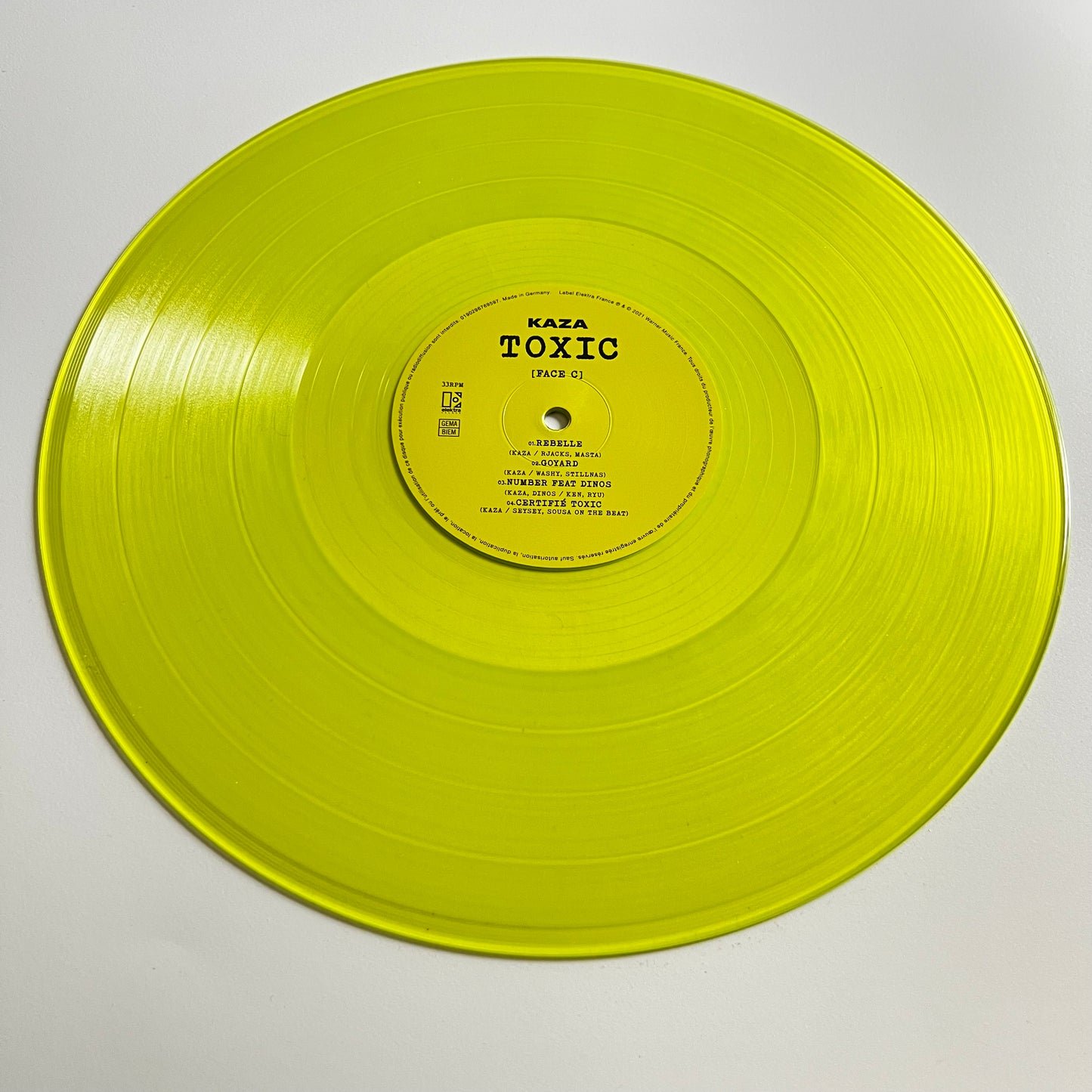Kaza - Toxic - Double LP Jaune Yellow - 2021