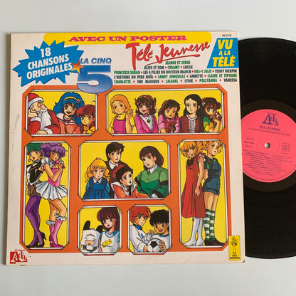 Télé Jeunesse - 18 Chansons Originales de La 5 - LP + Poster 1989