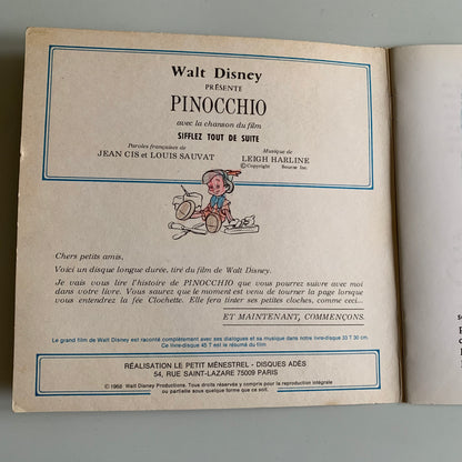 Disney - Pinocchio - 45 Tours 1983 Occasion