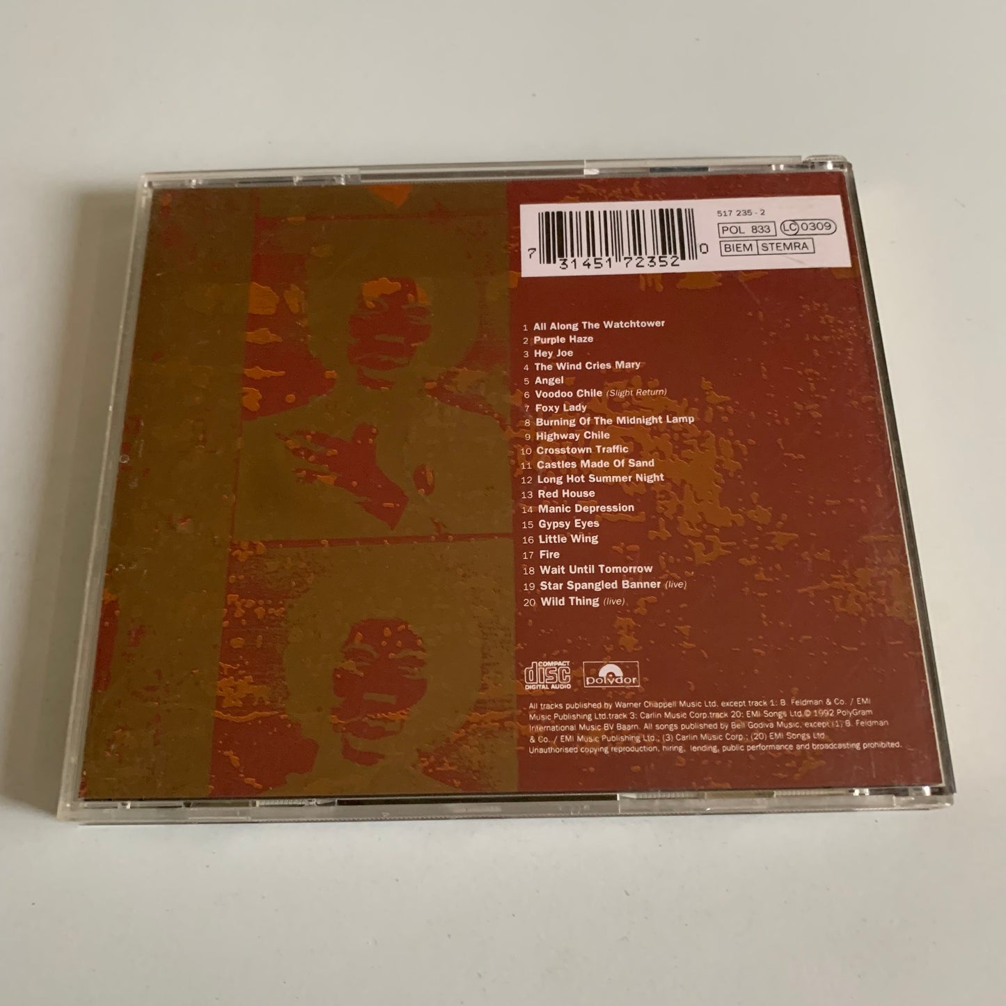 Jimi Hendrix - The Ultimate Experience - 1992 Occasion