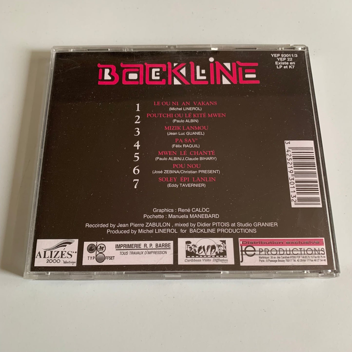CD - Backline - Michel Linerol - Le Ou Ni An Vakans - Occasion