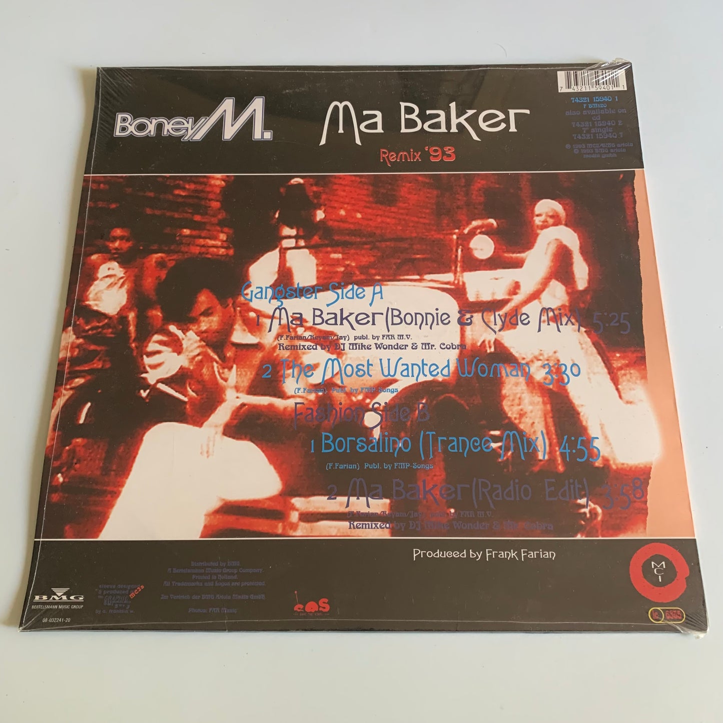 Boney M - Ma Baker Remix ´93 -  Vinyle Single 1993 Neuf sous Blister