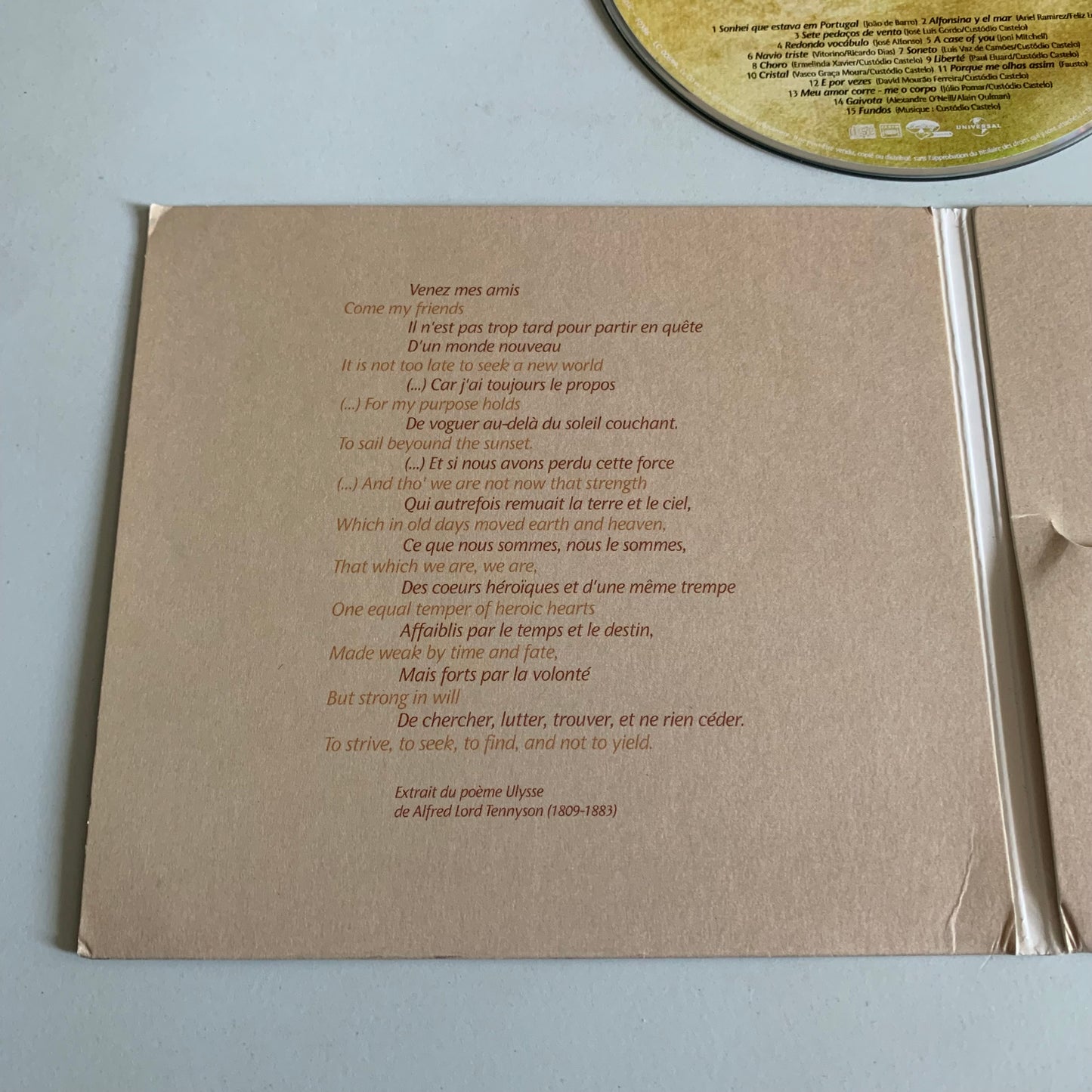 CD - Cristina Branco - Ulisses - 2004 Occasion