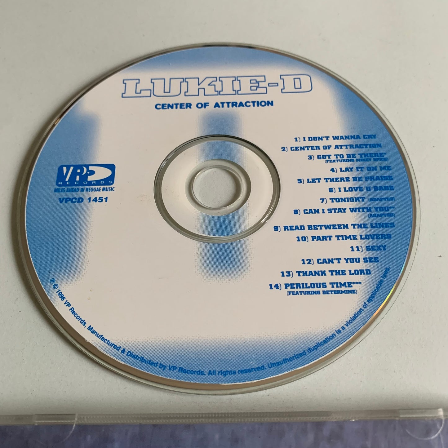 CD - Lukie D - Center Of Attraction - 1996 Occasion