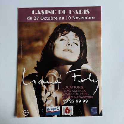 Affiche Originale Concert Liane Foly - Page de Magazine 30x23cm