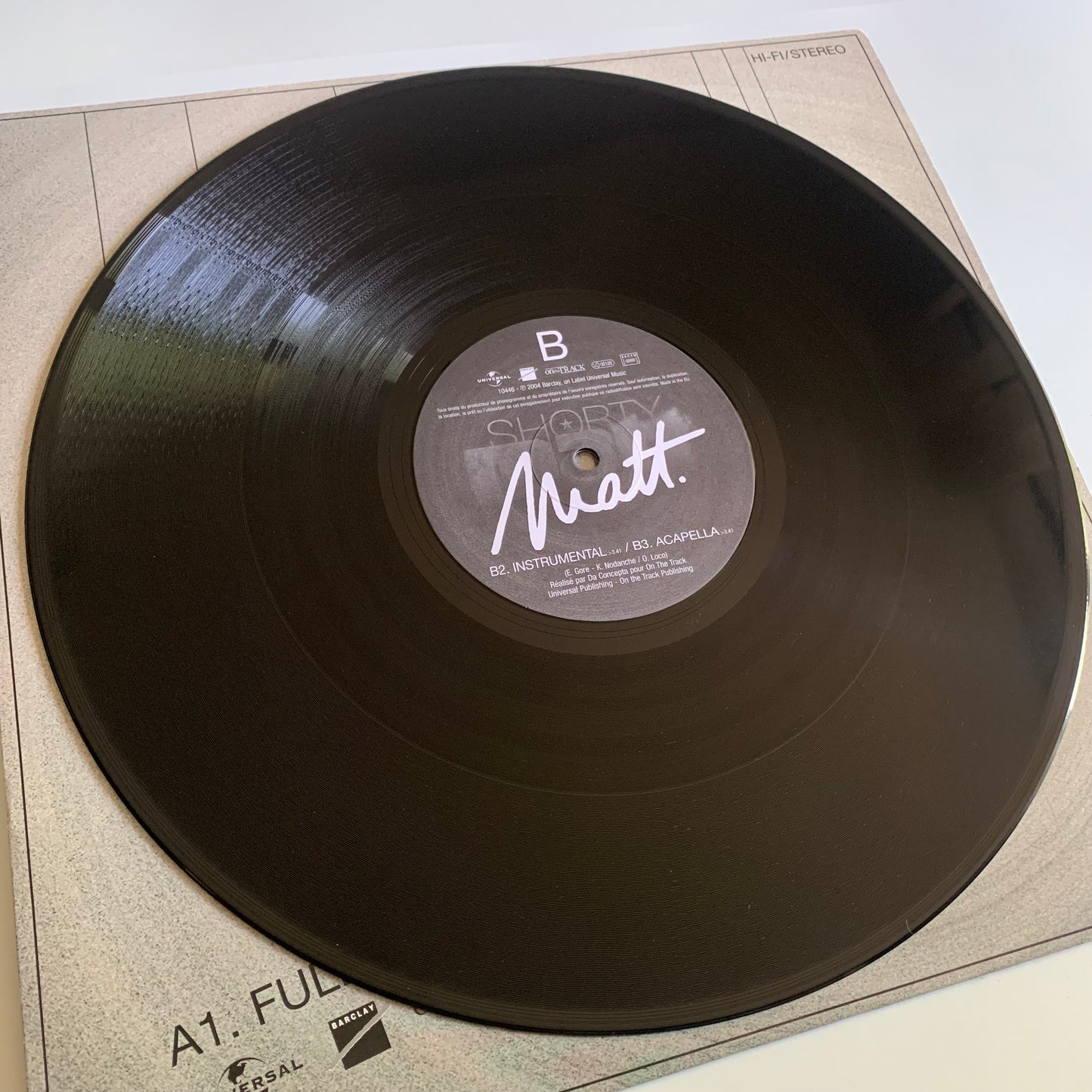 Matt - Shorty - Maxi Single 12” 2004 Occasion
