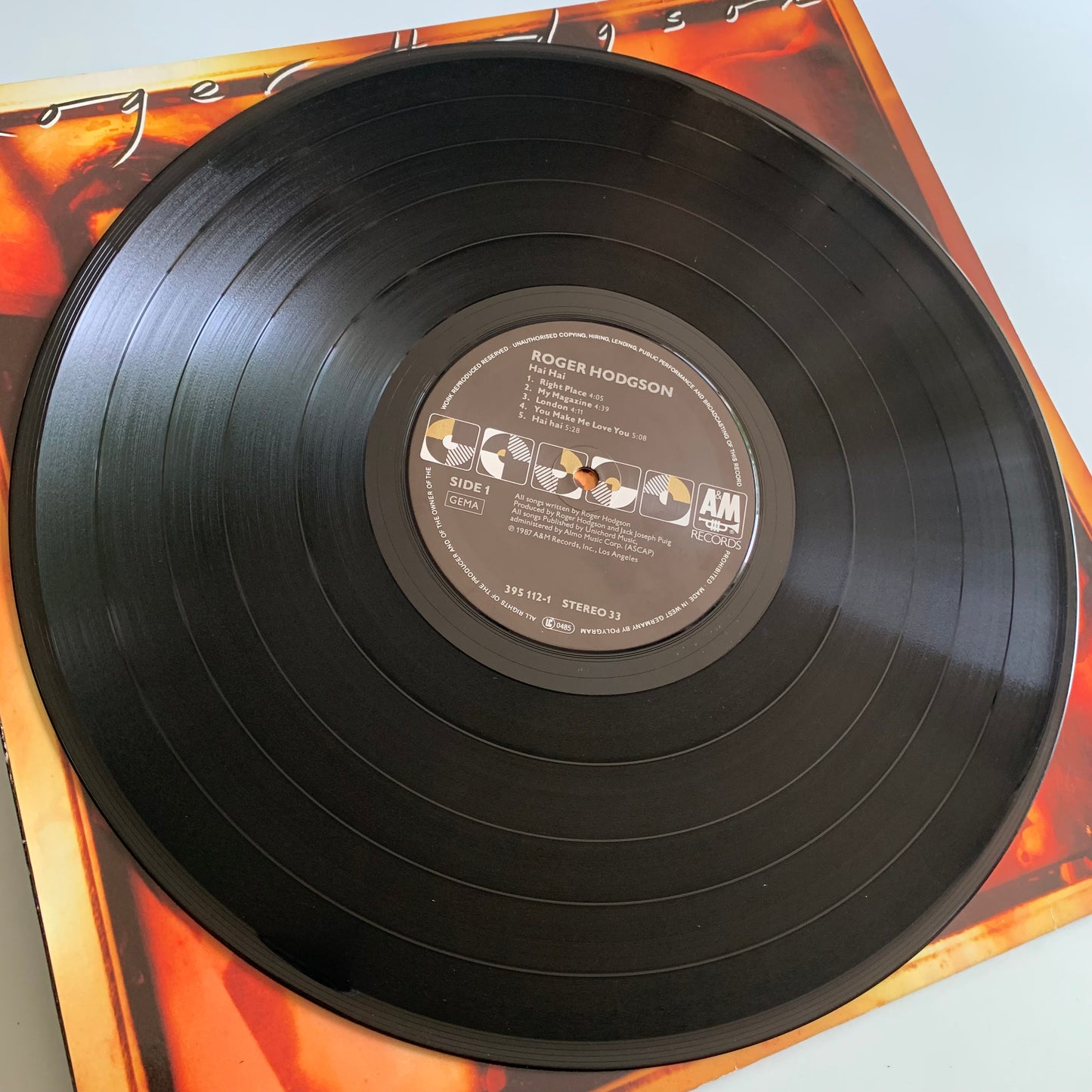Roger Hodgson - Hai Hai - LP 1987 Occasion