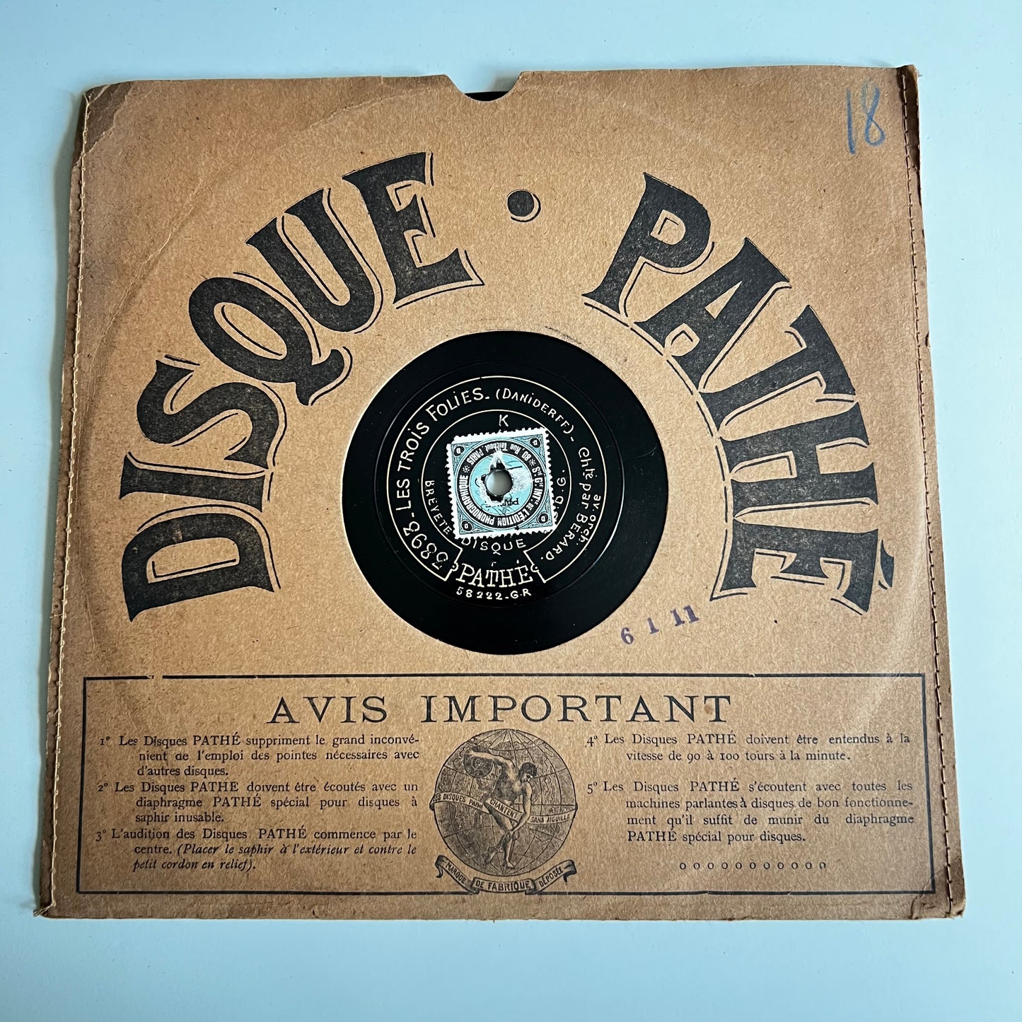 Disque Pathé - Le Loup De Mer / Les Trois Folies - 25cm