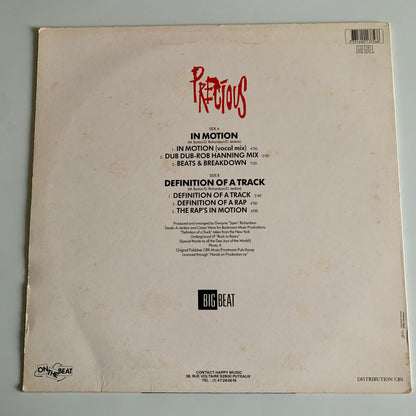 Precious - In Motion / Definition Of A Track - LP 1989 Occasion
