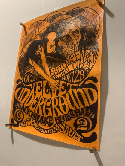 Affiche Poster en Toile - Velvet Underground at Halloween Retinal Circus 1968 - 25/20cm