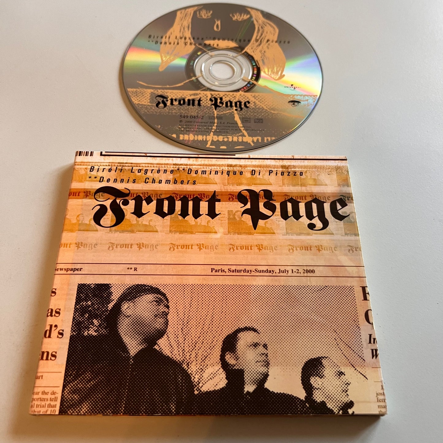 CD - Front Page - Biréli Lagrène - Dominique Di Piazza - Dennis Chambers - Front Page - 2000