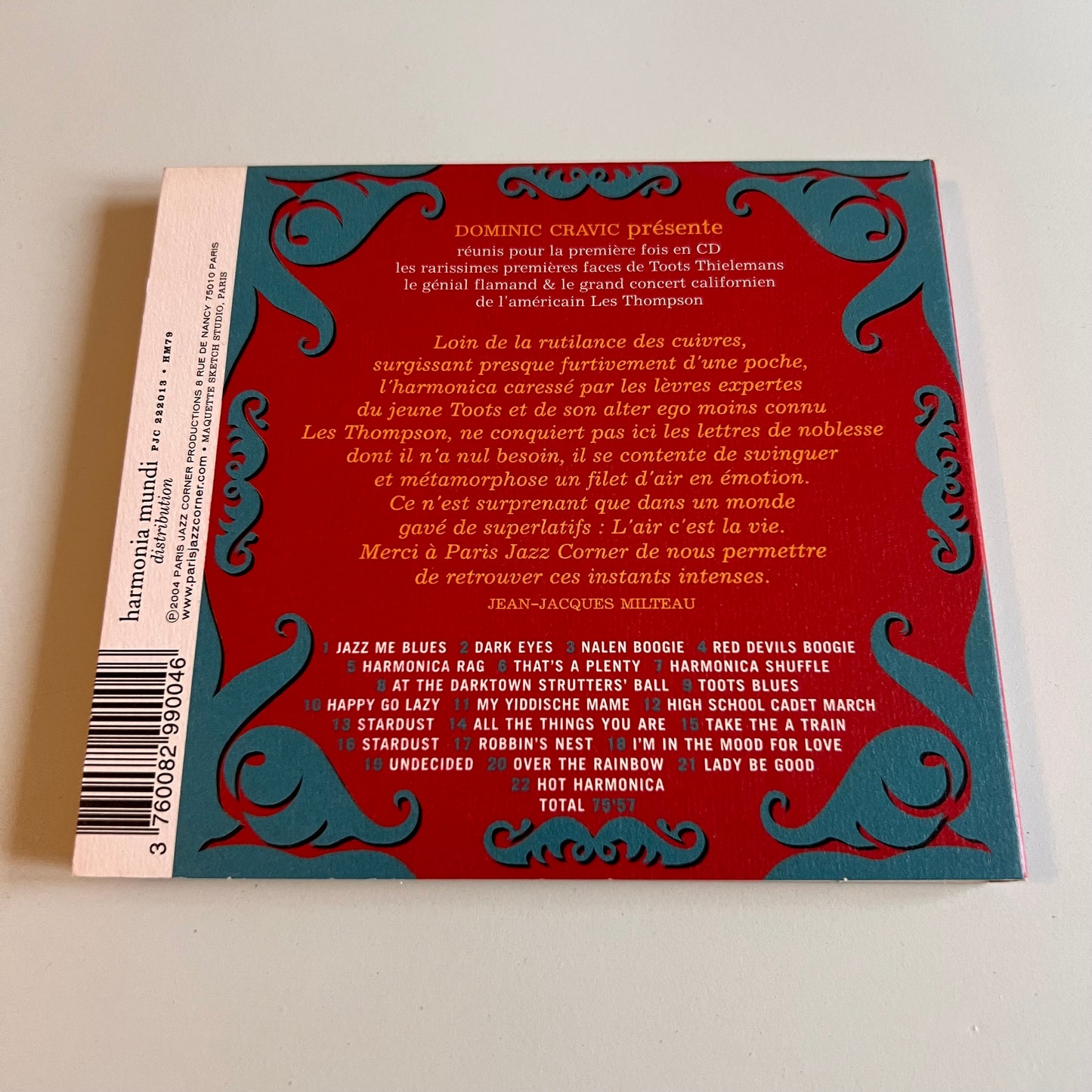 CD - Toots Thielemans - Les Thompson - Toots Blues 1950-1952 - 2004