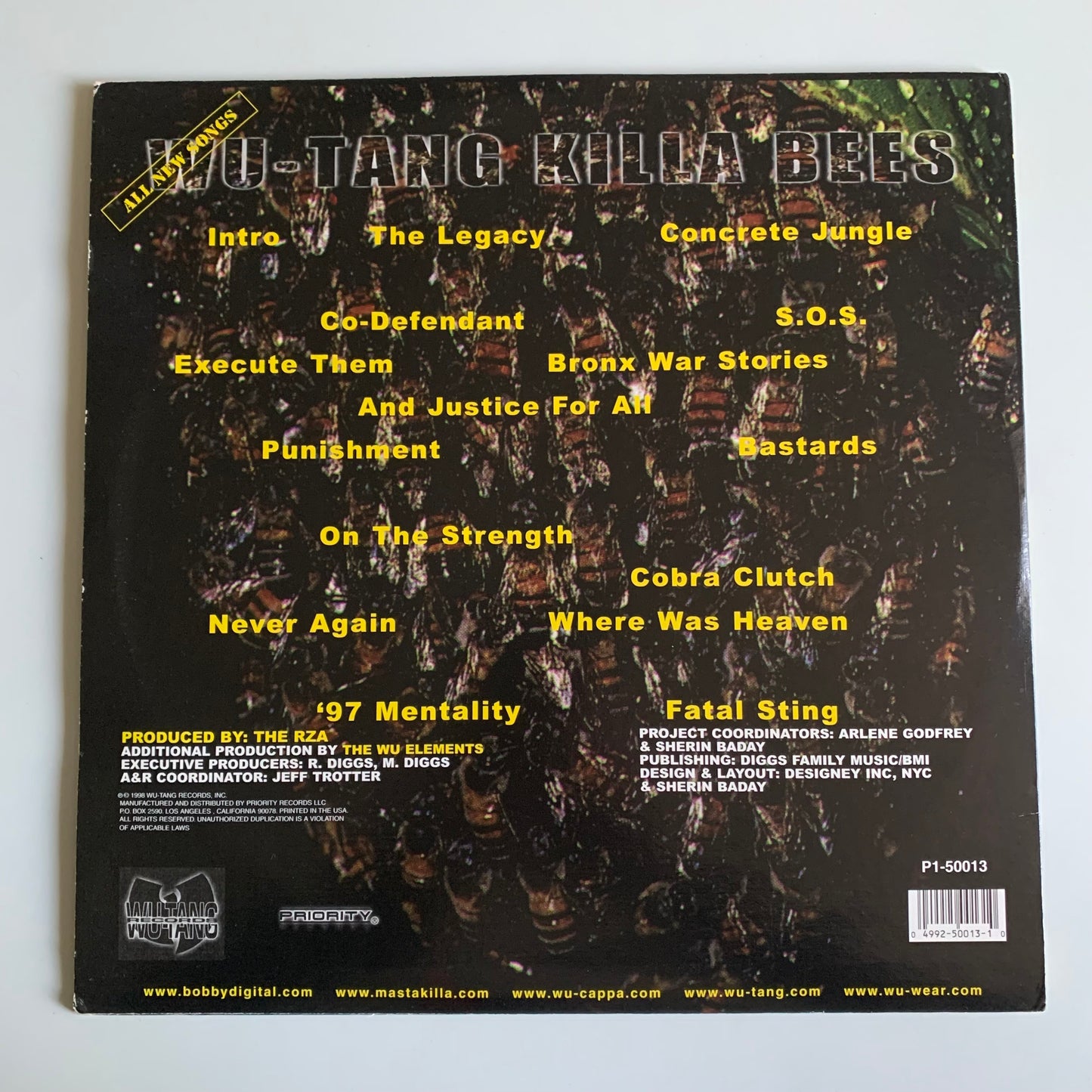 RZA - Wu-Tang Killa Bees - The Swarm (Volume 1) - Double LP 1998