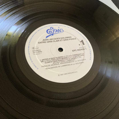 Jean Jacques Goldman - Entre Gris Clair et Gris Foncey - Double LP 1987 Occasion