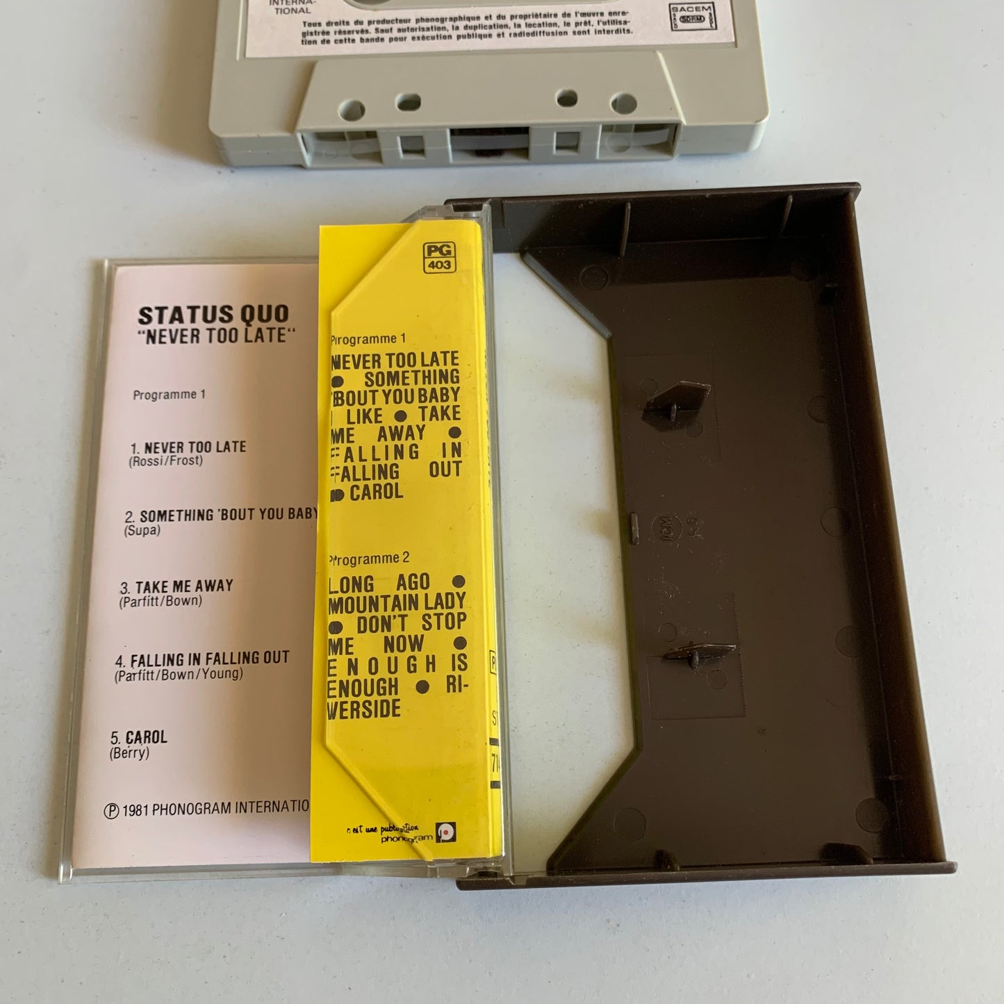 Status Quo - Never Too Late - 1981 Occasion