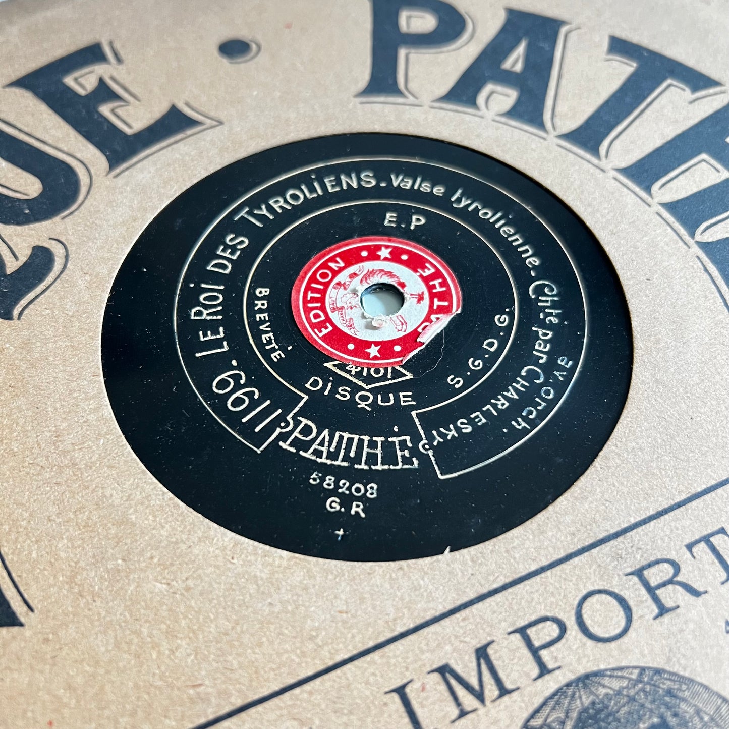 Disque Pathé - Le Départ Du Pâtre / Le Roi Des Tyroliens - 25cm