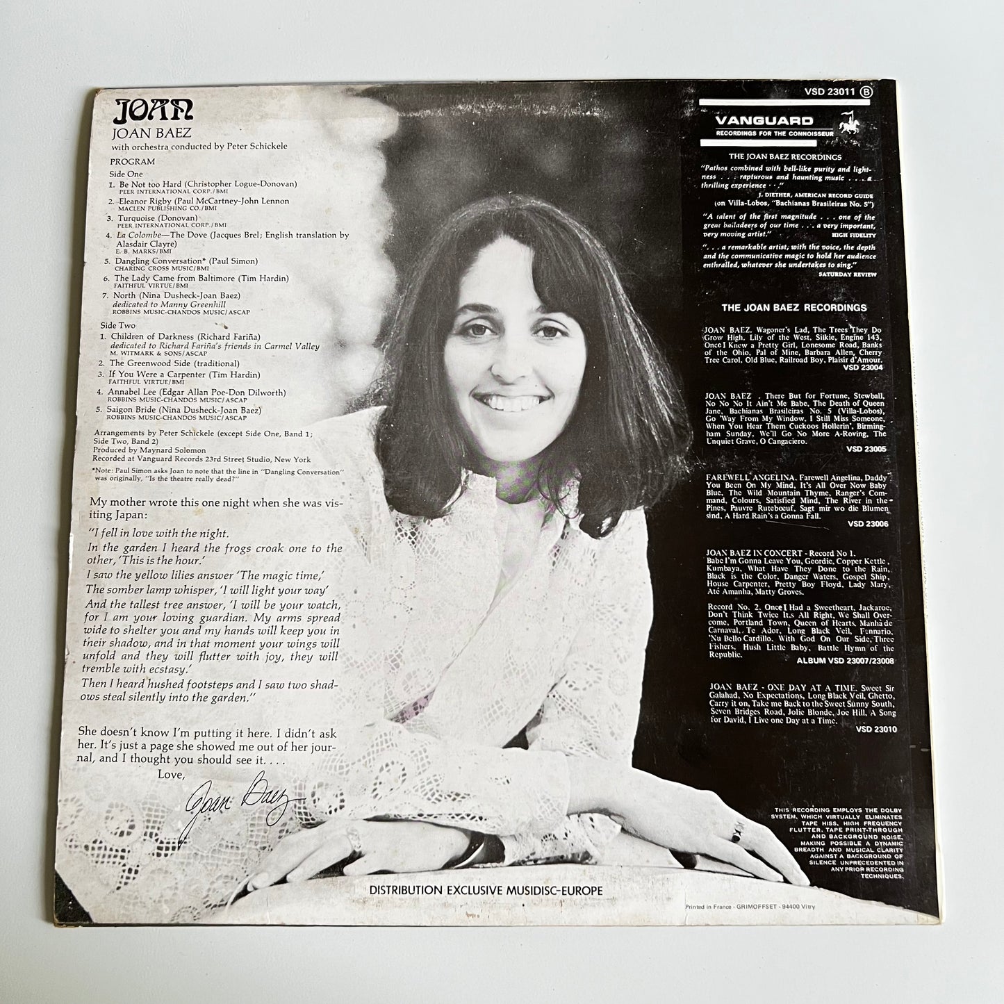 Joan Baez - Joan - LP 1974