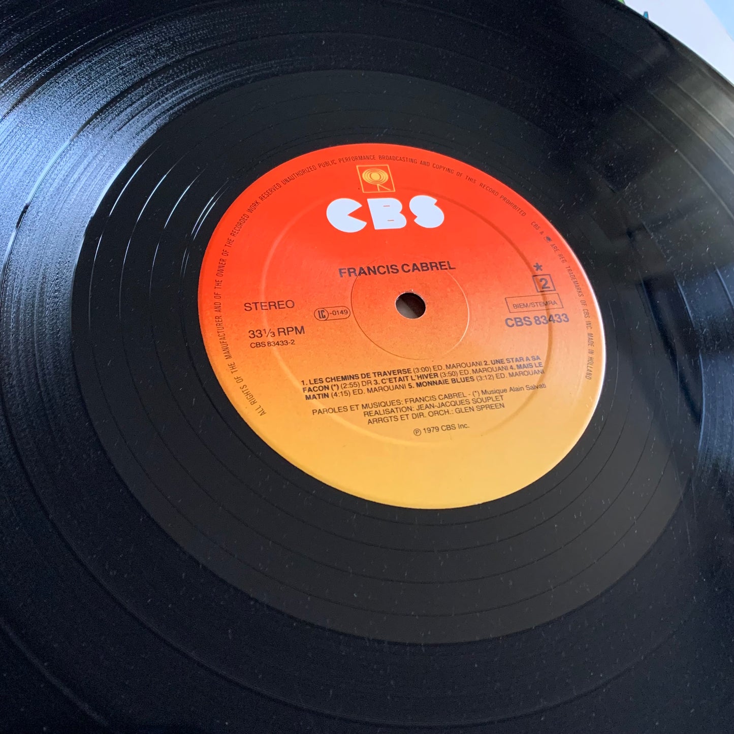 Francis Cabrel - Les Chemins De Traverse - LP 1979 Occasion