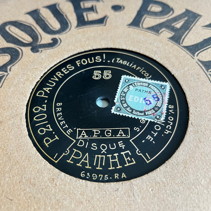 Disque Pathé - Pauvres Fous - La Voix Des Chênes - 29cm