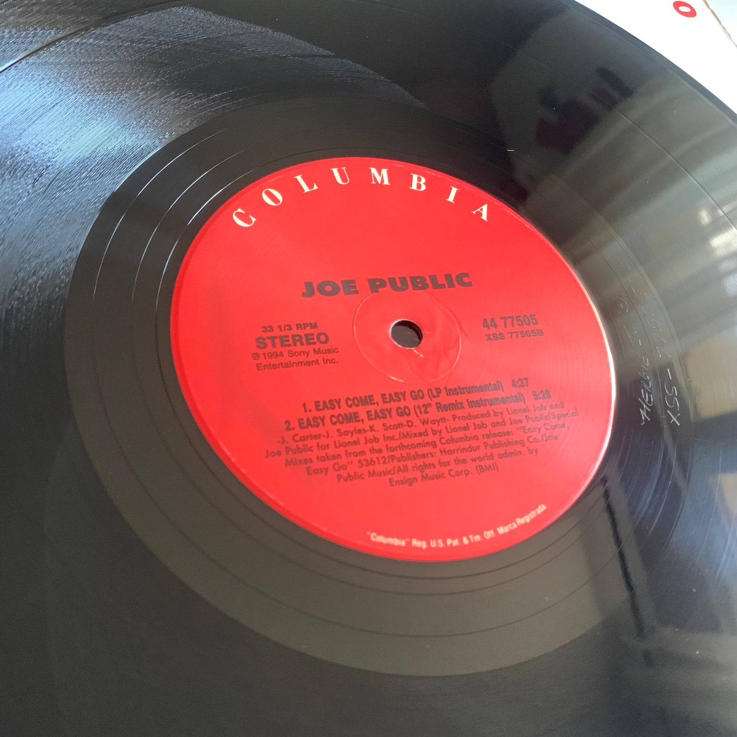 Joe Public - Easy Come, Easy Go - Single 1994