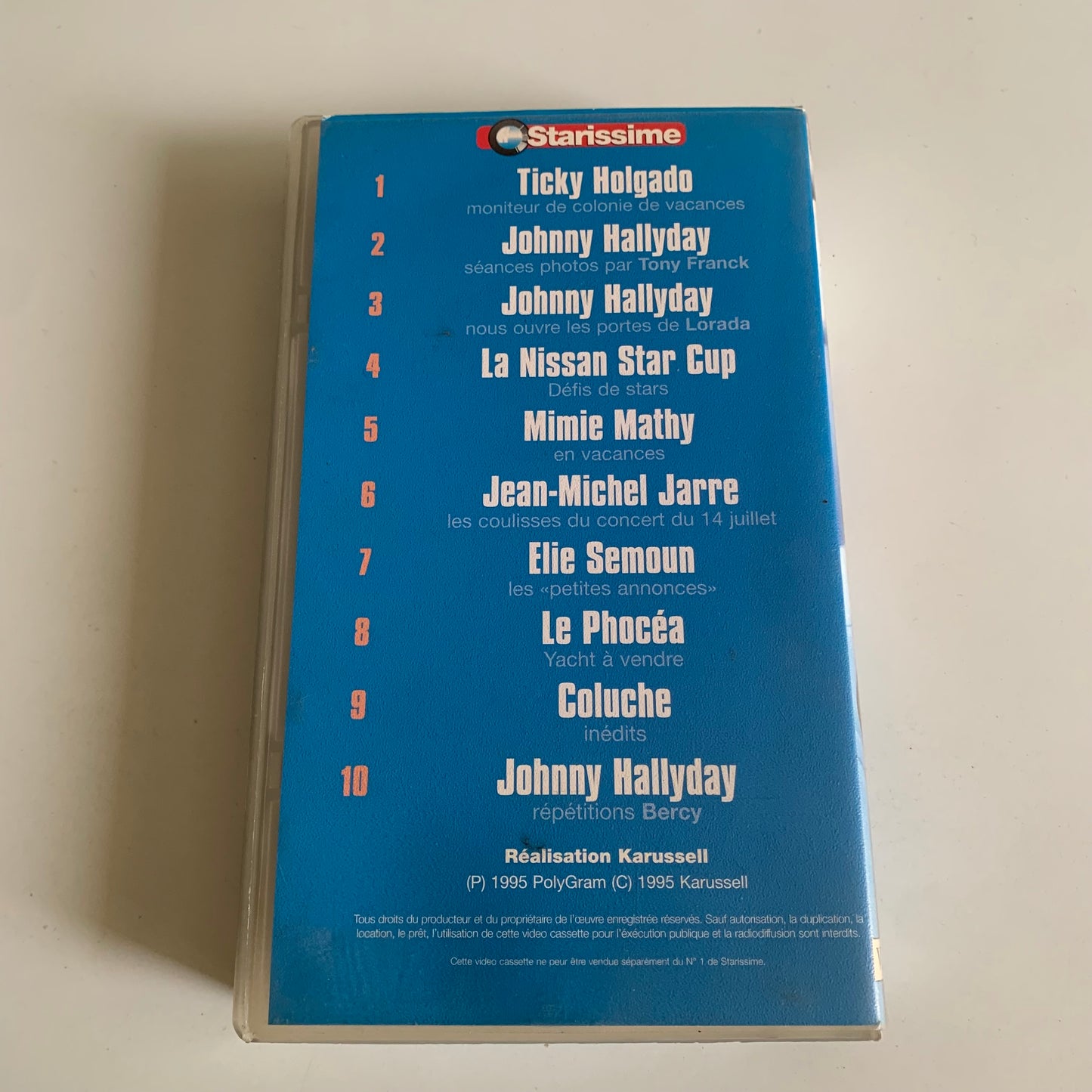 Johnny Hallyday - Starissime 1 - 1995 VHS Occasion