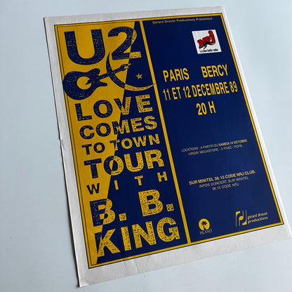 Affiche Originale Concert U2 1989 - Page de Magazine 30x23cm