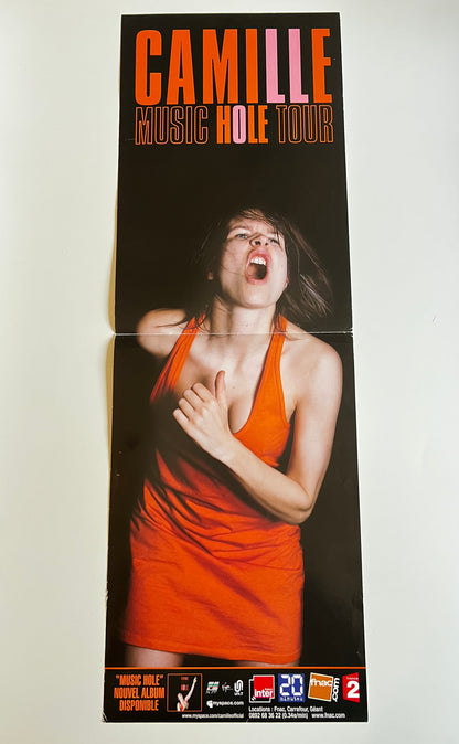 Affiche Poster Original Concert Camille Music Hole Tour 2008 - 60x20cm