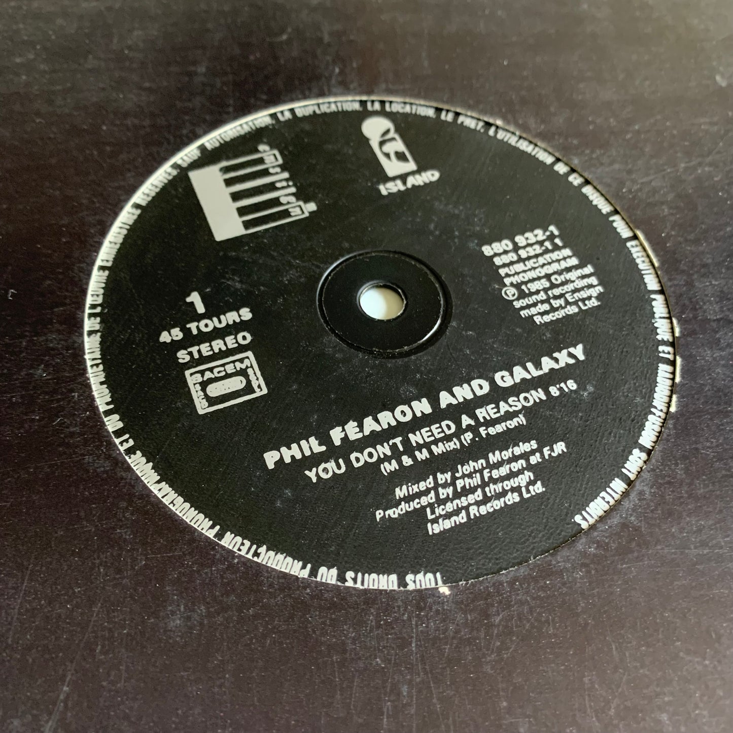 Phil Fearon And Galaxy - You Don't Need A Reason - Single 1985