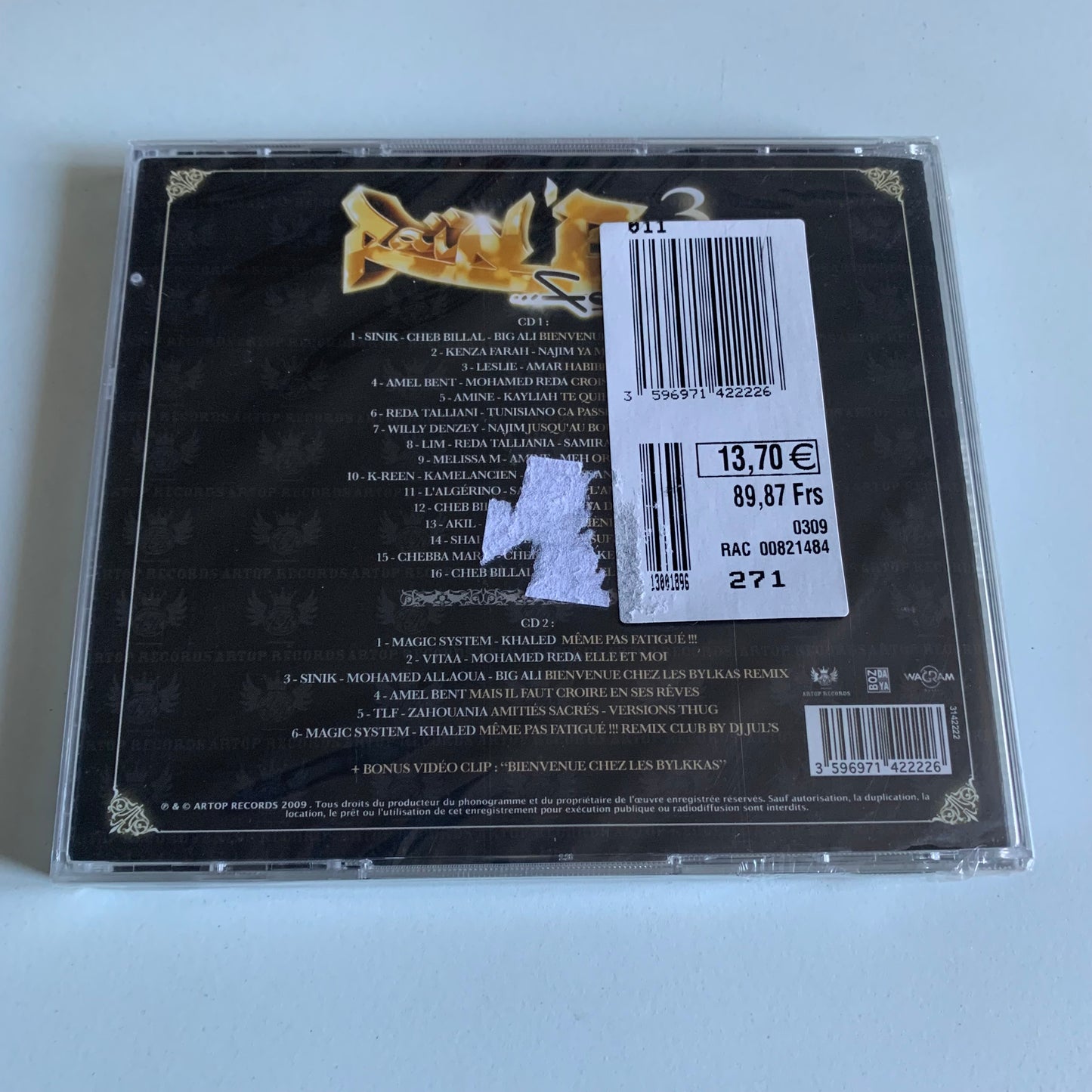 CD - Compilation - RaïN'B Fever 3 Même Pas Fatigué - 2009 Neuf sous Blister