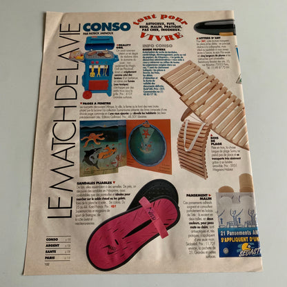 Affiche Originale Pink Floyd - Concert Chantilly 1994 - Page de Magazine 30x23cm