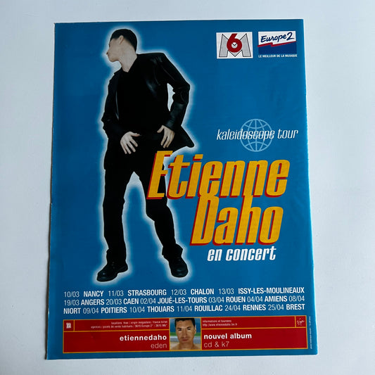 Affiche Originale Concert Etienne Daho 1998 - Page de Magazine 30x23cm