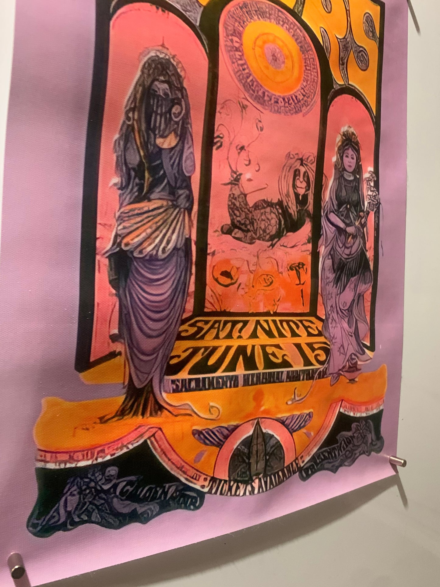 Affiche Poster en Toile - The Doors Concert de Sacramento 1968 - 40/30cm