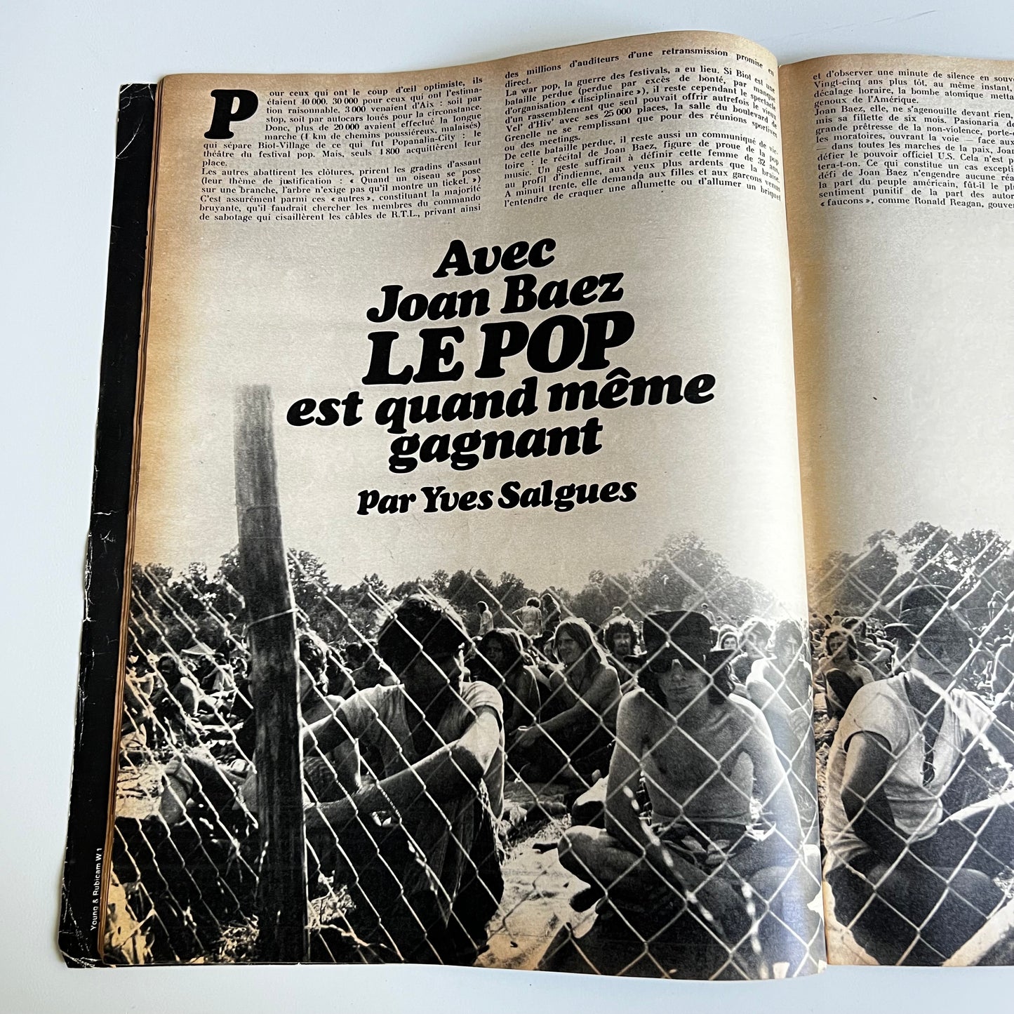 Paris Match - Joan Baez - Nº 1110 15 Août 1970