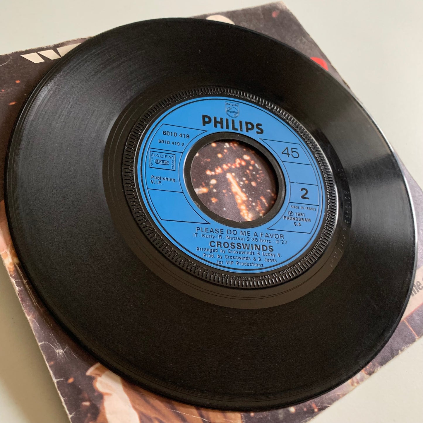 Crosswinds - Flying Higher / Please Do Me A Favor - Single 1981 Occasion