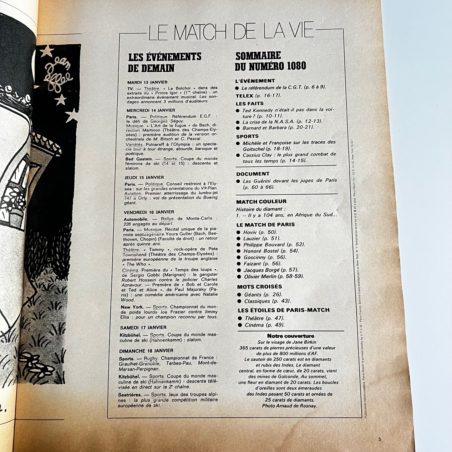 Paris Match - Jane Birkin - Nº 1080 17 Janvier 1970