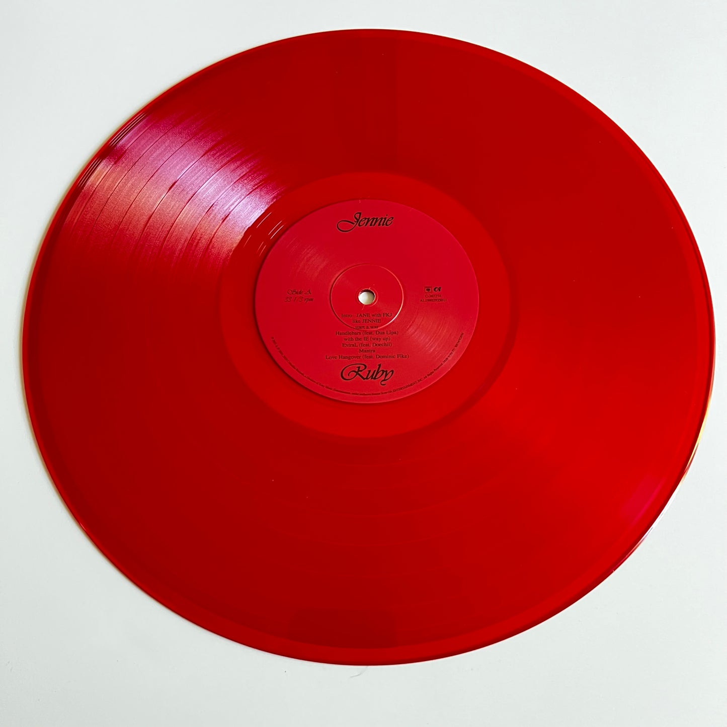 Jennie - Ruby - LP Limited Edition - Translucent Ruby Red Rouge 2025