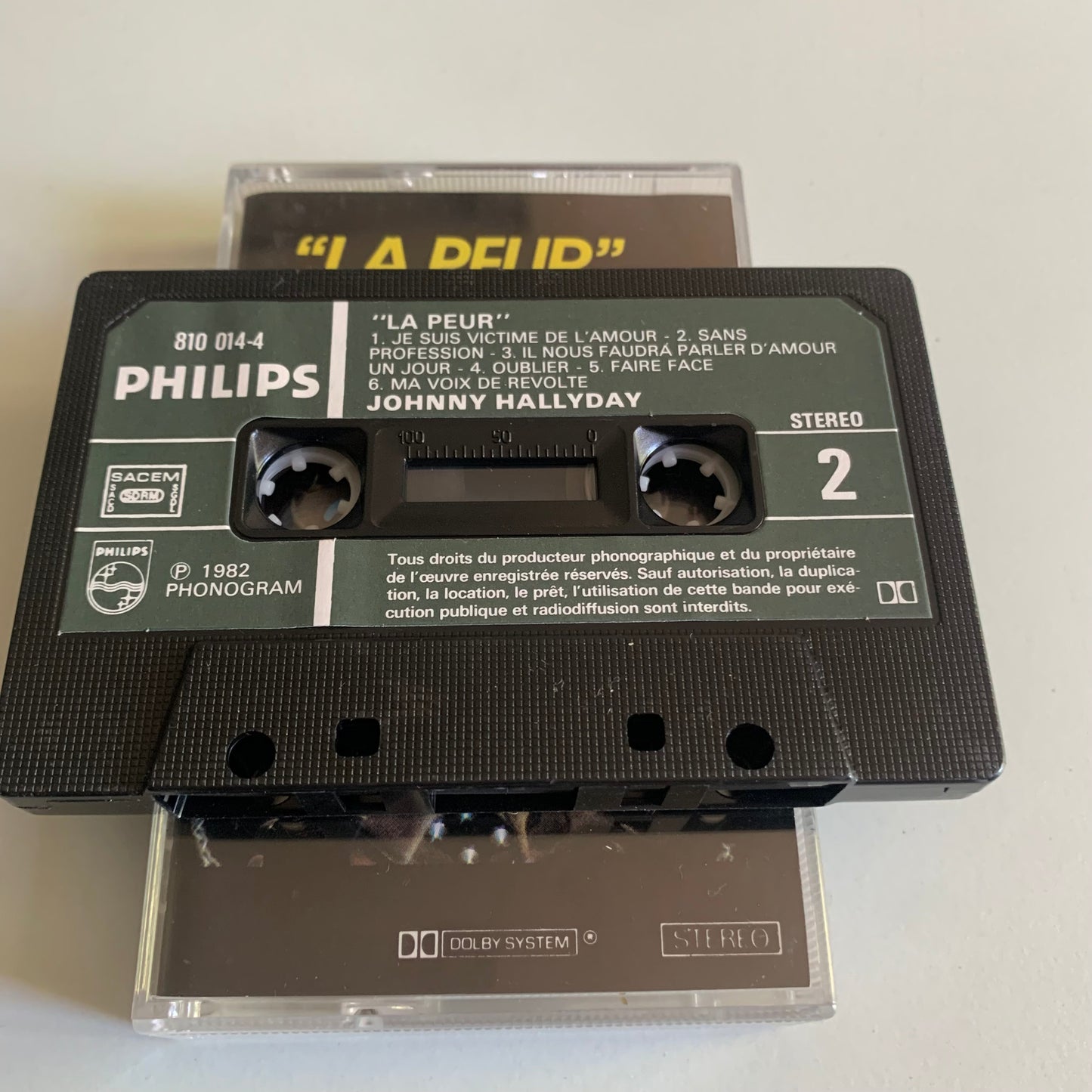 Johnny Hallyday - La Peur - 1982 Occasion