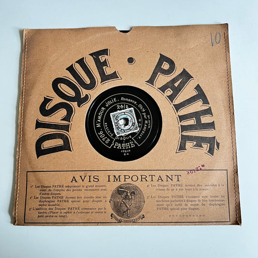 Disque Pathé - M’Amour Jolie / Hop Eh Ah Di Ohé - 25cm