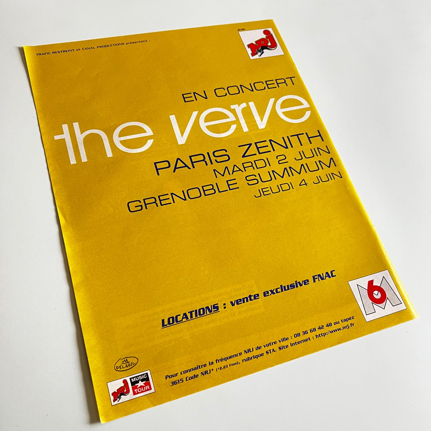 Affiche Originale Concert The Verve 1998 - Page de Magazine 30x23cm