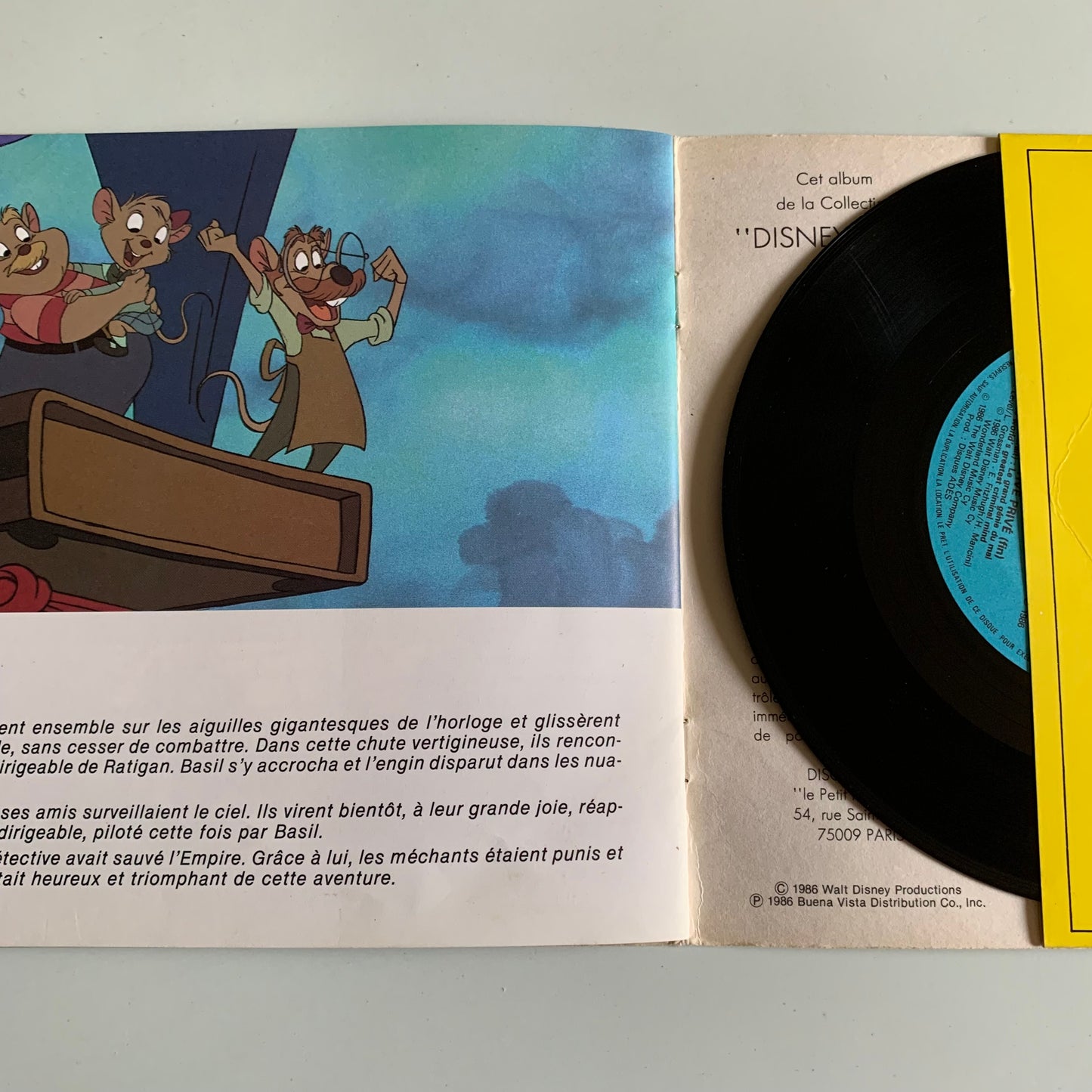 Disney - Basil Détective Privé - 45 Tours 1986 Occasion